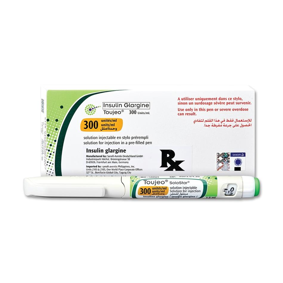 TOUJEO Insulin Glargine 300Units / mL Solution for SC Injection 1's